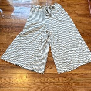 Torrid Gray Striped Wide-Leg Pants